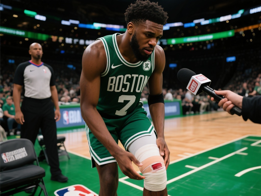 杰伦-布朗坦言膝伤疼痛,仍将全力备战季后赛 在最近的一次赛后采访中,杰伦-布朗提到自